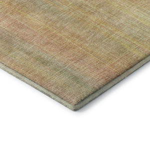 HomeRoots 9' X 12' Blush & Gold Striped Washable Area Rug - Durable, UV-Protected, Stylish for Any Room 648729
