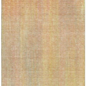 HomeRoots 10' X 14' Blush and Gold Striped Washable Area Rug - Stylish, Durable, UV-Protected for Family Homes 648730