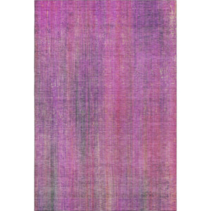 HomeRoots 9' X 12' Lilac & Blush Striped Area Rug - Washable, UV Protected, Durable for Modern Spaces! 648747