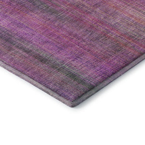 HomeRoots 9' X 12' Lilac & Blush Striped Area Rug - Washable, UV Protected, Durable for Modern Spaces! 648747