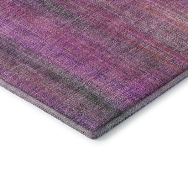 HomeRoots 9' X 12' Lilac & Blush Striped Area Rug - Washable, UV Protected, Durable for Modern Spaces! 648747