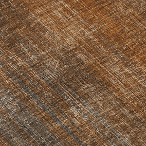 HomeRoots 8' X 10' Washable Area Rug in Rust & Gray Stripes - UV Protected, Stain Resistant & Durable Design 648752
