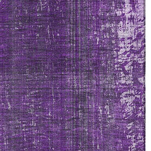 HomeRoots 9' X 12' Purple & Ivory Striped Washable Area Rug – Durable, Stain-Resistant, UV Protected Comfort! 648759