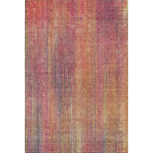 HomeRoots 10' X 14' Vibrant Red, Yellow & Orange Striped Washable Area Rug with UV Protection for Any Space 648766