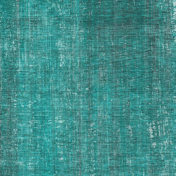 HomeRoots 8' X 10' Teal And Ivory Striped Area Rug - Washable, UV Protected, Stain-Resistant, and Stylish! 648770
