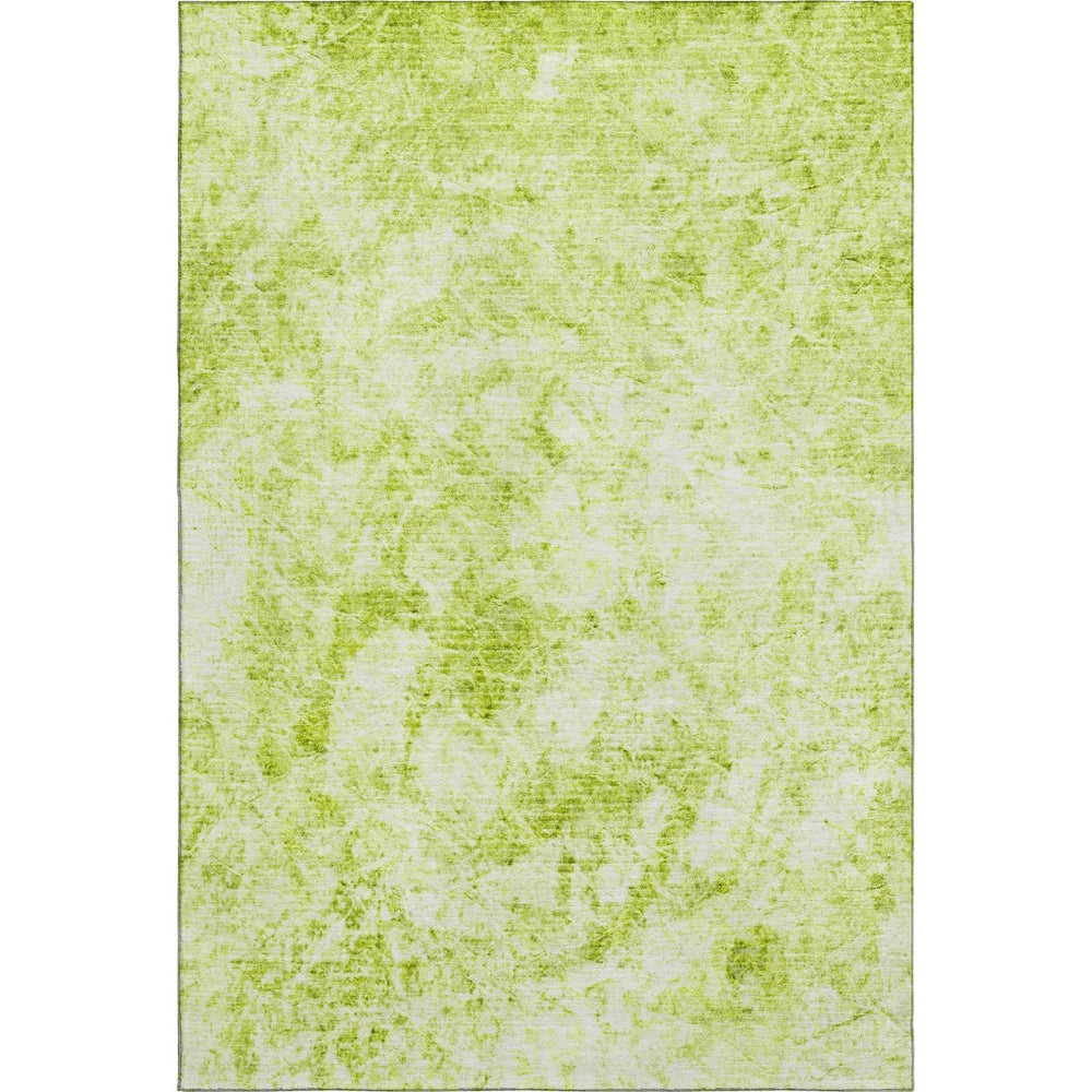 HomeRoots 8' X 10' Fern Green & Ivory Abstract Area Rug - Washable, UV-Protected, Durable for Homes with Kids & Pets 648776
