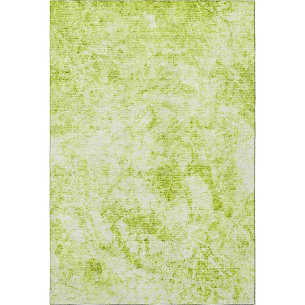 HomeRoots 9' X 12' Fern Green & Ivory Abstract Area Rug - Washable, UV Protected, Durable for High-Traffic Spaces 648777