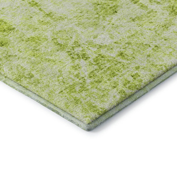 HomeRoots 10' X 14' Fern Green Abstract Area Rug - Washable, UV-Protected, Durable & Stylish for Homes 648778