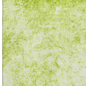 HomeRoots 10' X 14' Fern Green Abstract Area Rug - Washable, UV-Protected, Durable & Stylish for Homes 648778
