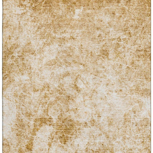 HomeRoots 10' Beige and Ivory Abstract Washable Area Rug - UV Protected, Stain-Resistant, Perfect for Homes! 648784