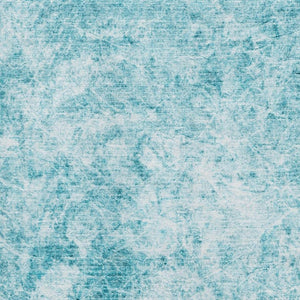 HomeRoots 9' X 12' Teal And Ivory Abstract Area Rug - Stylish, Washable, UV Resistant for High-Traffic Spaces! 648795