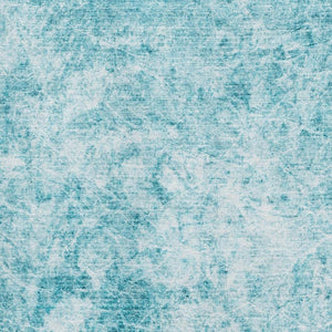 HomeRoots 10' Modern Teal & Ivory Abstract Washable Area Rug - UV Protected, Stain Resistant, Durable Design! 648796