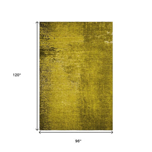 HomeRoots 8' X 10' Gold and Gray Abstract Area Rug – Washable, UV Protected, Durable for Family Living Spaces 648800
