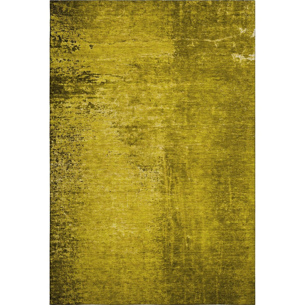 HomeRoots 10' X 14' Gold And Gray Abstract Washable Area Rug - Stylish, Durable, Stain-Resistant with UV Protection 648802