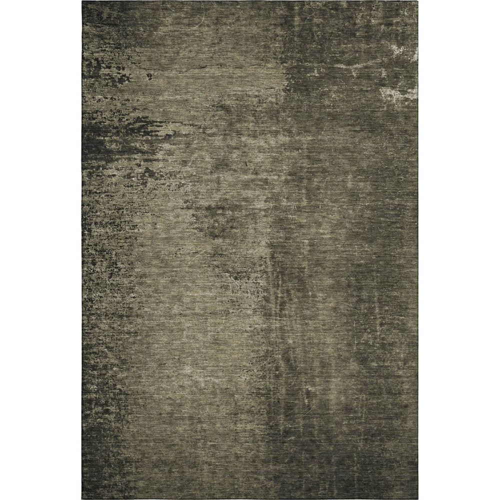 HomeRoots 5' Gray and Silver Abstract Washable Area Rug – Durable, Stylish, UV Protected for Family Spaces 648804