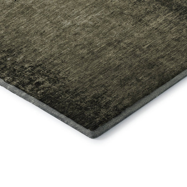 HomeRoots 5' Gray and Silver Abstract Washable Area Rug – Durable, Stylish, UV Protected for Family Spaces 648804
