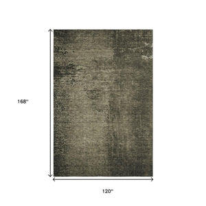 HomeRoots 10' Gray and Silver Abstract Washable Area Rug - UV Protected, Stain Resistant, Perfect for Families! 648808