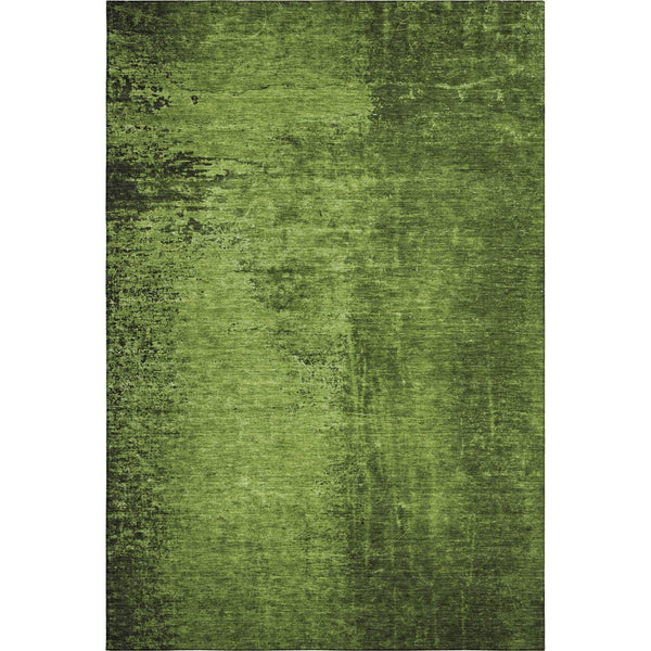 HomeRoots 8' X 10' Green And Gray Abstract Washable Area Rug – UV Protected, Stain Resistant, Modern Design 648812