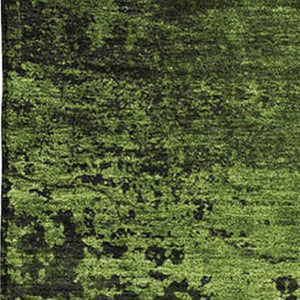 HomeRoots 10' X 14' Green and Gray Abstract Area Rug - Stylish, Washable, Stain-Resistant with UV Protection! 648814