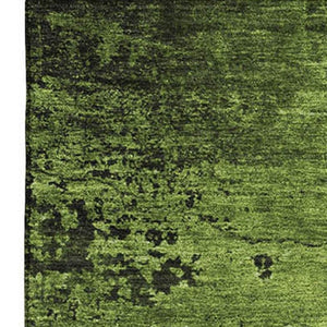 HomeRoots 10' X 14' Green and Gray Abstract Area Rug - Stylish, Washable, Stain-Resistant with UV Protection! 648814