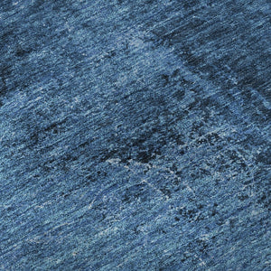 HomeRoots 8' X 10' Navy Blue & Gray Abstract Area Rug - Washable, UV Protection, Durable & Stylish for Any Room! 648818