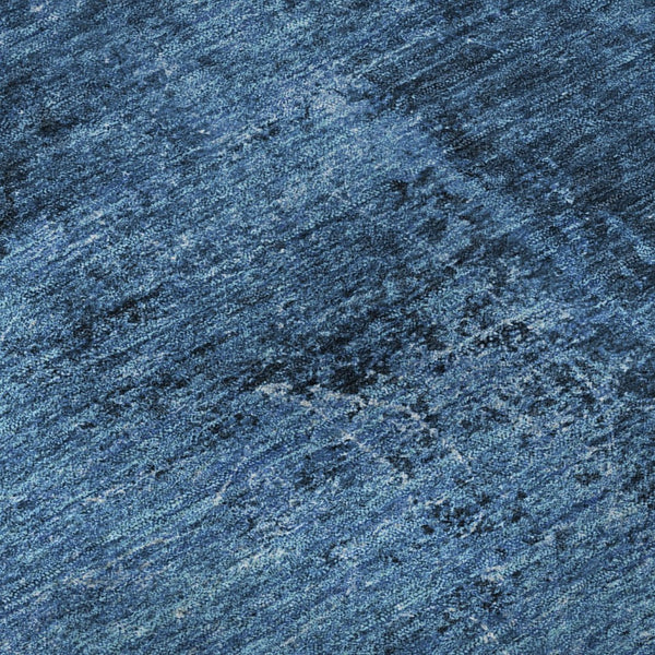 HomeRoots 8' X 10' Navy Blue & Gray Abstract Area Rug - Washable, UV Protection, Durable & Stylish for Any Room! 648818