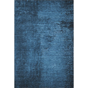 HomeRoots 9' X 12' Modern Navy Blue and Gray Abstract Washable Area Rug with UV Protection for Homes 648819
