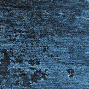 HomeRoots 10' X 14' Navy Blue And Gray Abstract Washable Area Rug - Durable, UV-Protected & Stain-Resistant 648820