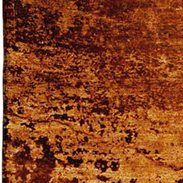 HomeRoots 5' x 8' Contemporary Rust and Gray Abstract Area Rug - Washable, UV Protected, Pet-Friendly Design 648822