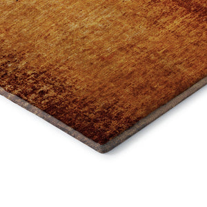 HomeRoots 8' X 10' Stylish Rust and Gray Abstract Washable Area Rug with UV Protection for High-Traffic Homes 648824