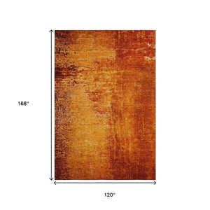 HomeRoots 10' X 14' Modern Rust and Gray Abstract Area Rug – Durable, Washable, UV-Protected for Busy Homes! 648826