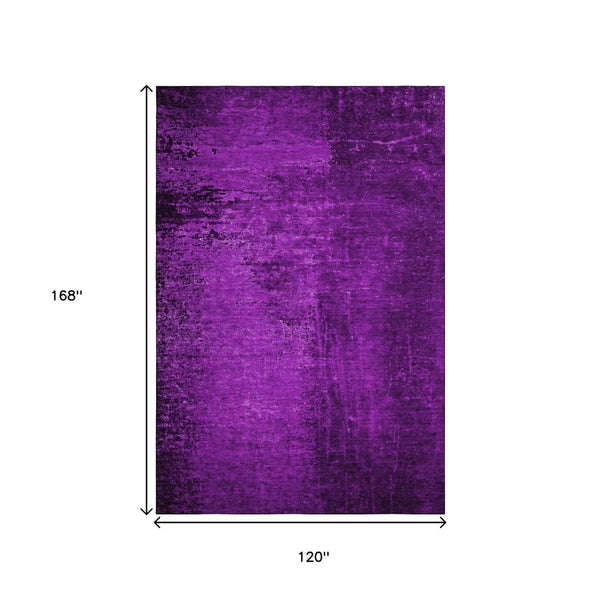 HomeRoots 10' X 14' Purple and Gray Abstract Area Rug - Washable, UV Protected, Stylish for Modern Living Spaces 648832