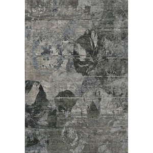 HomeRoots 8' X 10' Gray and Taupe Abstract Washable Area Rug - Durable, UV-Protected, Stylish for Any Space 648848