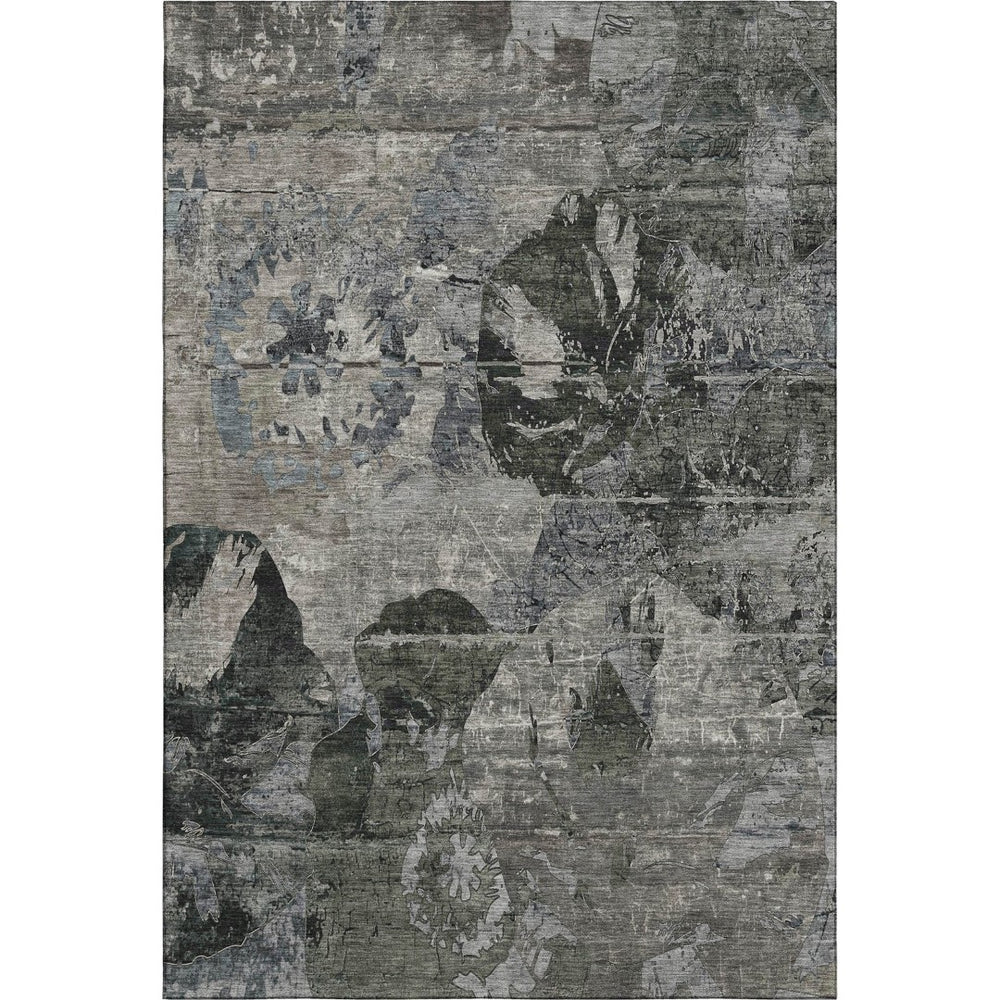 HomeRoots 10' X 14' Gray And Taupe Abstract Washable Area Rug - Modern, Stain-Resistant, UV Protected Design 648850