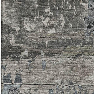 HomeRoots 10' X 14' Gray And Taupe Abstract Washable Area Rug - Modern, Stain-Resistant, UV Protected Design 648850