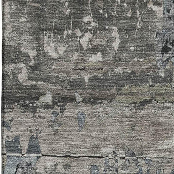 HomeRoots 10' X 14' Gray And Taupe Abstract Washable Area Rug - Modern, Stain-Resistant, UV Protected Design 648850