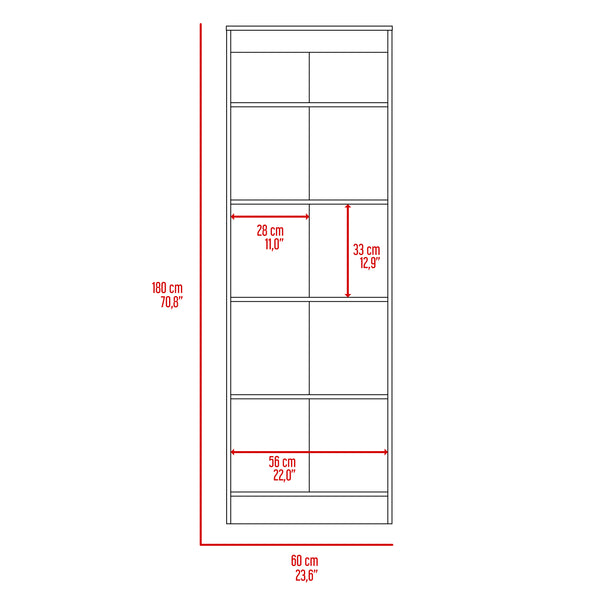 English Elm Virginia Double Door Storage Cabinet with Five Shelves for Kitchen Garage Mudroom Organization and Style White 77 L x 17 W x 5 H B128P148983