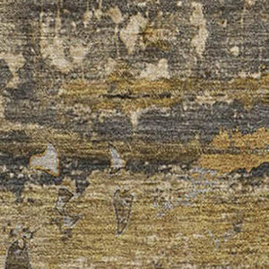 HomeRoots 8' X 10' Stylish Coffee and Gray Abstract Area Rug - Washable, UV-Protected, Perfect for Homes! 648860