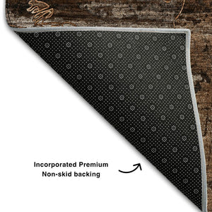 HomeRoots 8' X 10' Abstract Terra Cotta and Gray Washable Area Rug - Stain Resistant, UV Protected, Modern Design! 648884