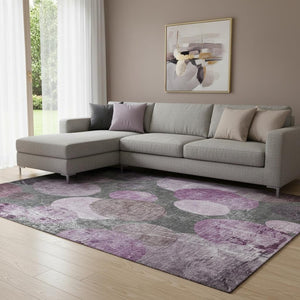 HomeRoots 9' X 12' Cabernet & Ivory Abstract Area Rug - Washable, UV Protected, Stylish & Durable for Homes 648903