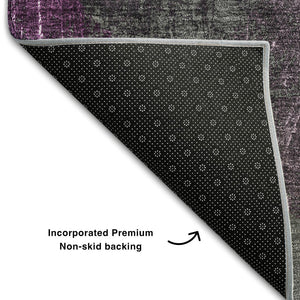 HomeRoots 10' X 14' Washable Cabernet and Ivory Abstract Area Rug - UV Protection, Stain Resistant, Durable Design 648904
