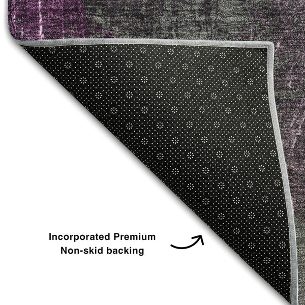 HomeRoots 10' X 14' Washable Cabernet and Ivory Abstract Area Rug - UV Protection, Stain Resistant, Durable Design 648904