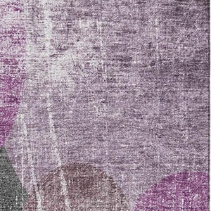 HomeRoots 10' X 14' Washable Cabernet and Ivory Abstract Area Rug - UV Protection, Stain Resistant, Durable Design 648904