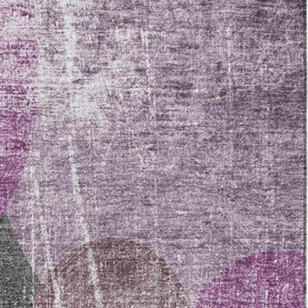 HomeRoots 10' X 14' Washable Cabernet and Ivory Abstract Area Rug - UV Protection, Stain Resistant, Durable Design 648904