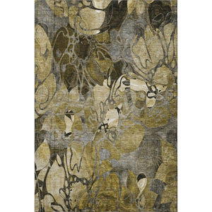 HomeRoots 10' X 14' Elegant Floral Area Rug - Washable, UV-Protected, Durable Design for Family Living Spaces 648976