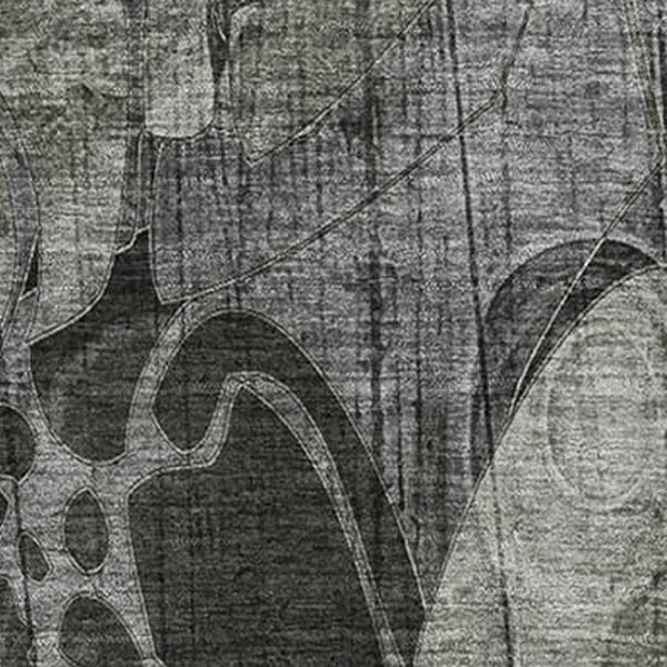HomeRoots 10' Gray and Ivory Floral Area Rug - Washable, UV-Protected, Durable Design for Indoor & Outdoor Spaces 648988