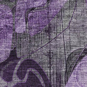 HomeRoots 5' X 8' Purple Floral Area Rug – Washable, UV Protected, Stain Resistant for High-Traffic Homes 648996