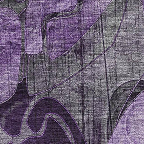 HomeRoots 5' X 8' Purple Floral Area Rug – Washable, UV Protected, Stain Resistant for High-Traffic Homes 648996