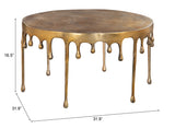 Drip Coffee Table Antique Brass 110150 Zuo Modern