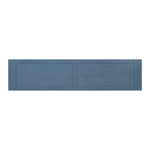 English Elm Trexm Distressed Entryway Console Table Three Drawers Open Shelf Mediterranean Wood Navy N715P372052M